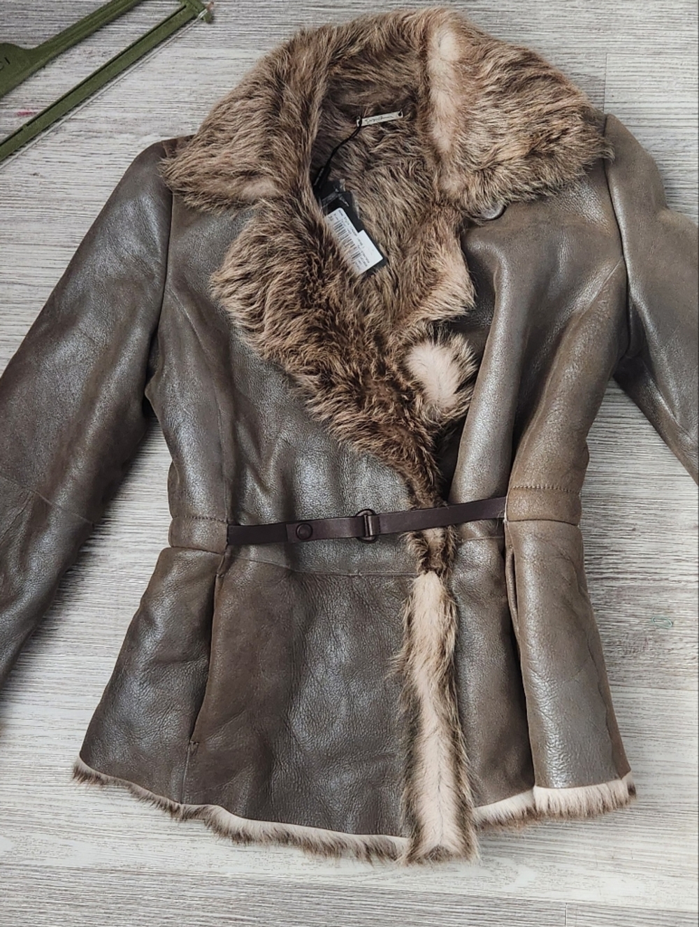 Giorgio Armani Brown Leather Jacket 100% Lamb